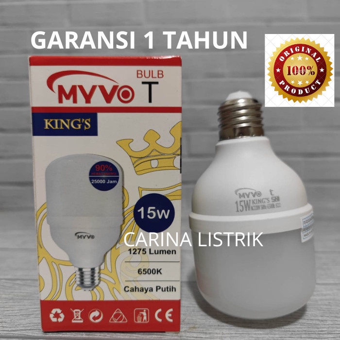 MYVO KINGS LAMPU LED CAPSULE 15W 15 WATT PREMIER REVO VARIO SNI E27