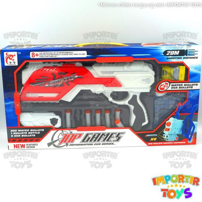 Mainan Pistol DUEL Peluru Bom Air dan BUSA NERF GUN BATTLE