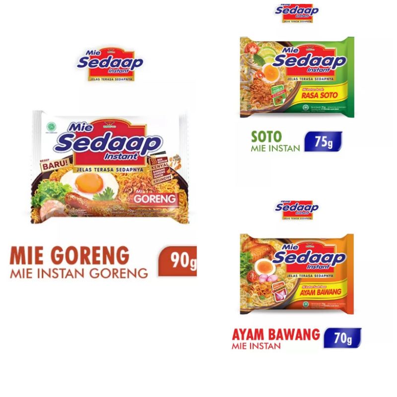 

Mie Sedap Goreng, Ayam Bawang, Soto