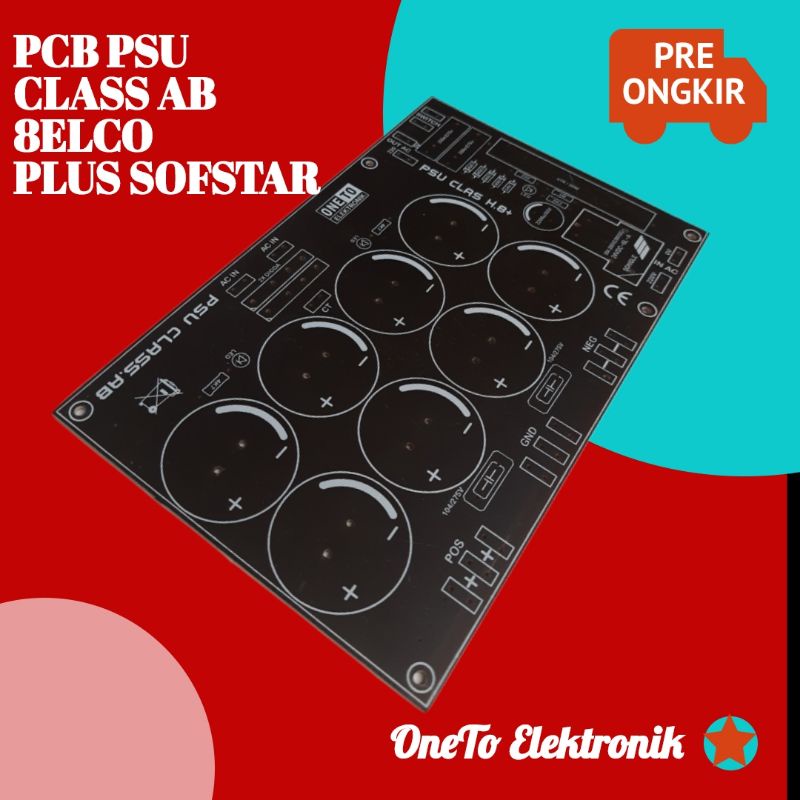 u8k1- PCB PSU 8elco plus sofstar class AB class H