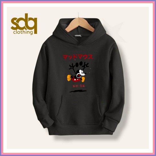 Sweater Hoodie Anak Perempuan Kucing Boba Usia 12 Tahun Sweater Switer Hoodie Hodie Anak Perempuan C
