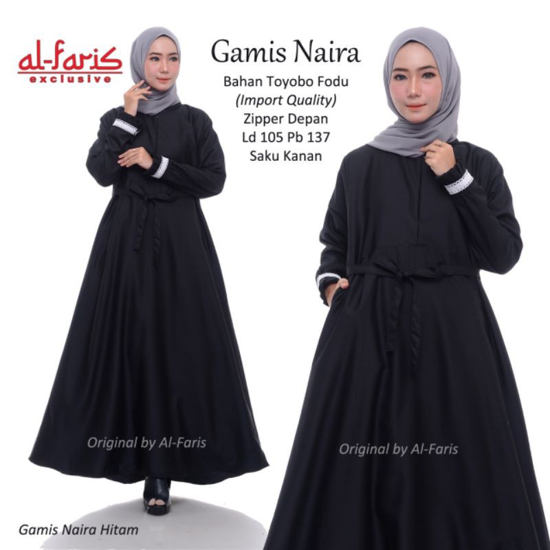 Gamis Toyobo Fodu List Renda,Gamis Naira by Alfaris, Gamis Toyobo Syar'i