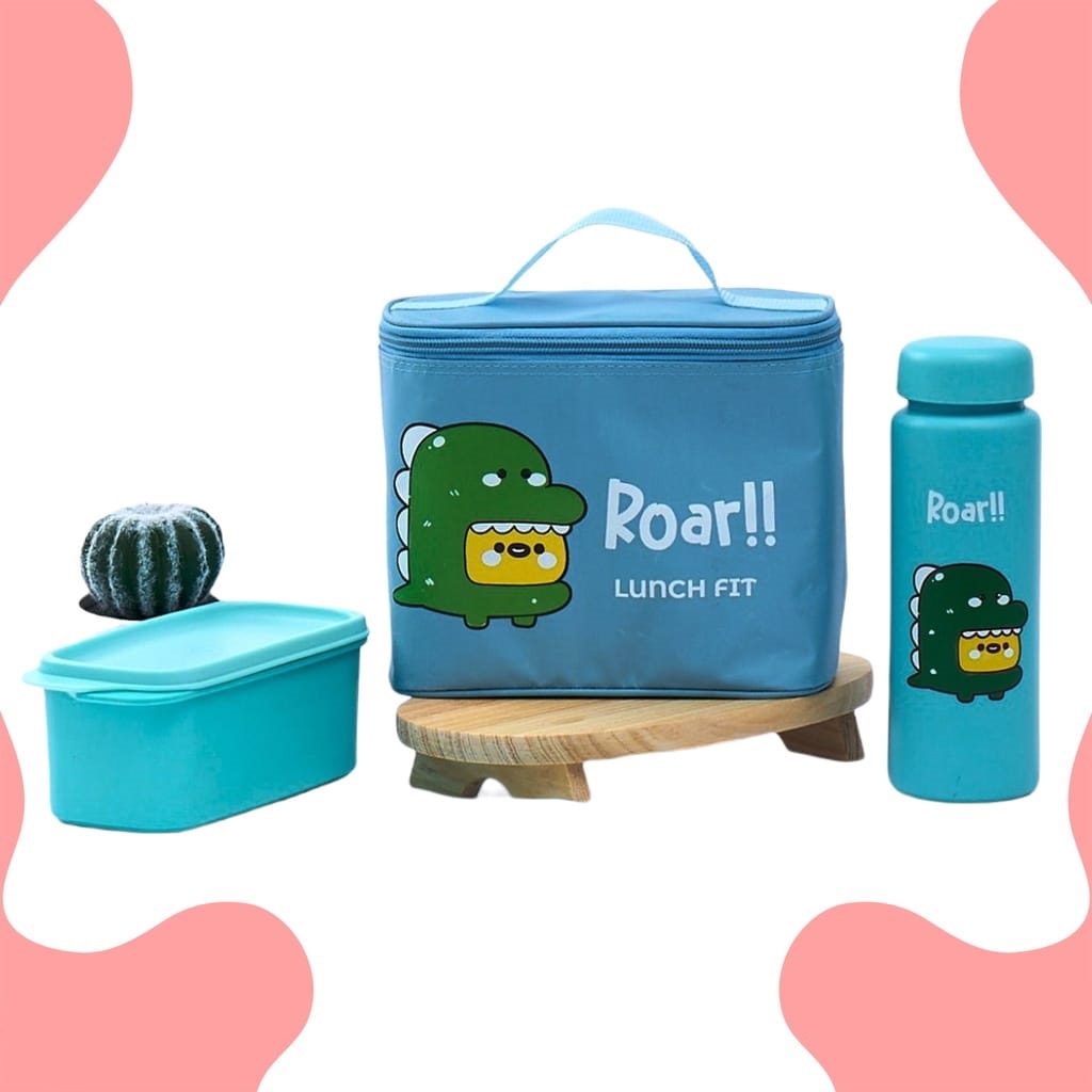 Tempat Makan Dengan Botol Minum Set Tas Jennie Kids Lunch Fit Lunch Bag Set Of 4 / TAS  TEMPAT BEKAL MAKAN ANAK SUAMI ISTRI SEKOLAH KERJA PIKNIK DENGAN BOTOL GRATIS TAS ZENI KID