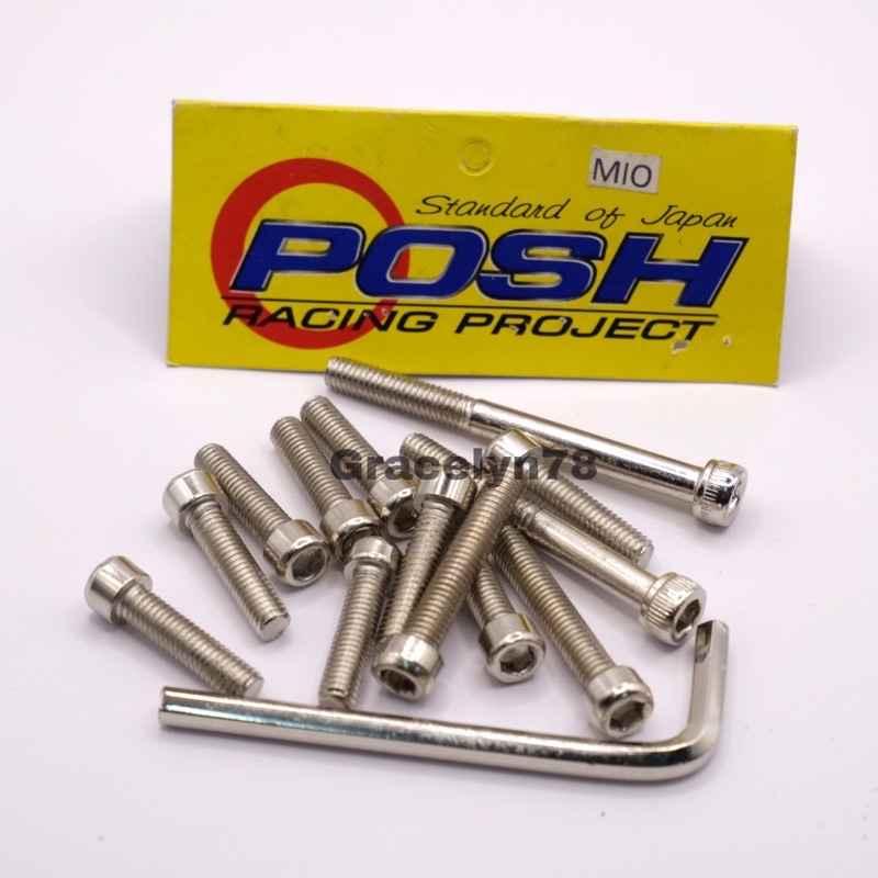 baut blok mesin cvt yamaha mio crome kilat posh