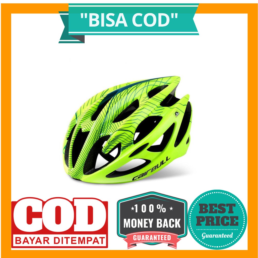 BISA COD CAIRBULL Helm Sepeda Ultralight Air Vents Cycling Bike Cap Size L - CB-01 - Yellow