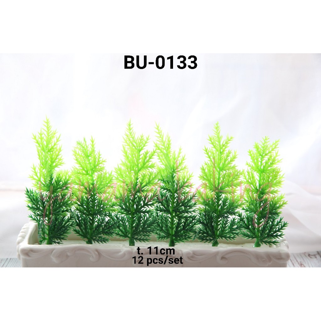 BU 0133 Topper hiasan  kue  tart  cake rumput bunga daun 