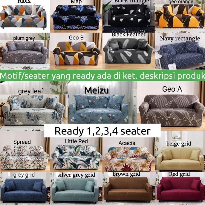 Cover Sofa 3 SEATER Import Sarung Sofa Stretch Kain Sofa 3 Seater