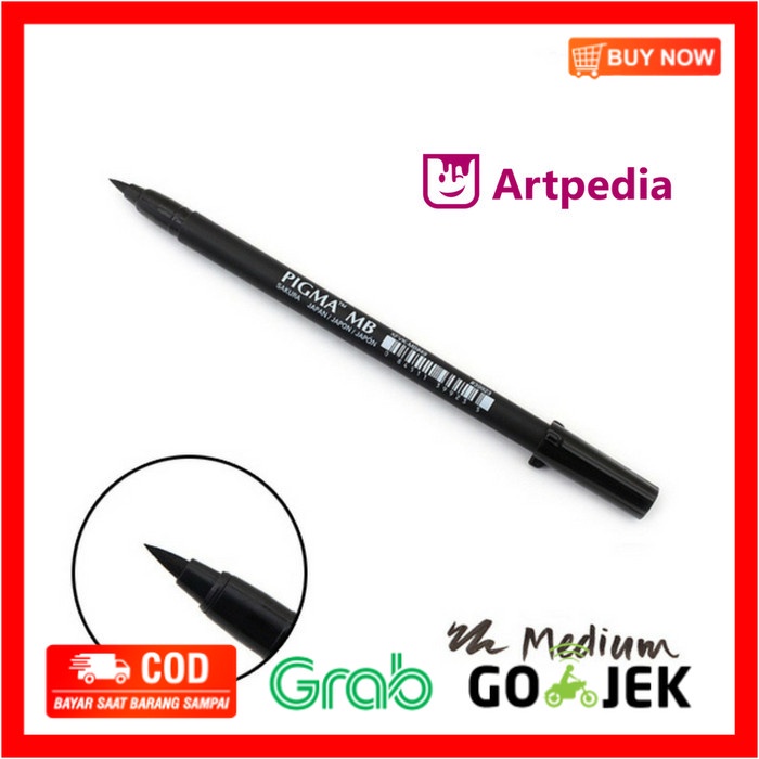 

(BISA COD) SAKURA Pigma Professional Brush Pen - Medium - Black