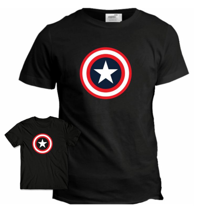 Kaos Superhero Captain America Cotton Combad 30s - edisi keluarga