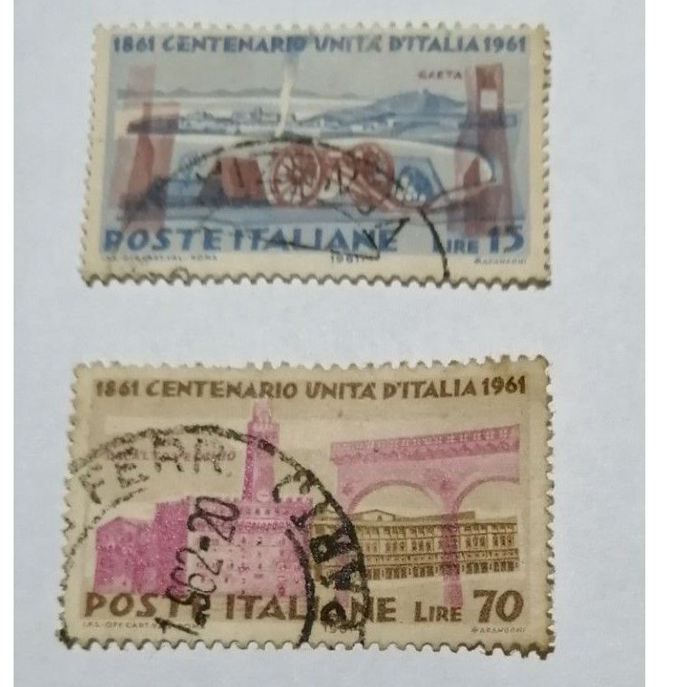 

Perangko antik Italy tahun 1961 set isi 2 pcs