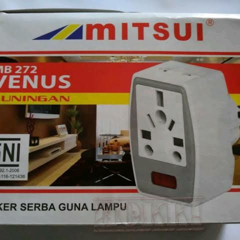 Steker T Serbaguna Lampu MITSUI Venus MB 272, colokan T serba guna