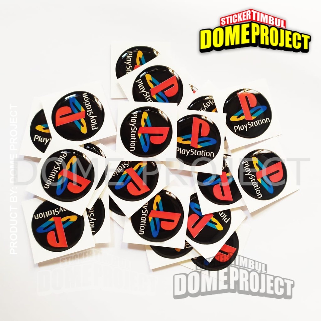 STIKER MOTOR TIMBUL MOTOR KACA MOBIL HELM KOPER EMBLEM 3D LOGO PLAYSTATION CLASSIC AESTHETIC KEREN WATERPROOF SATUAN