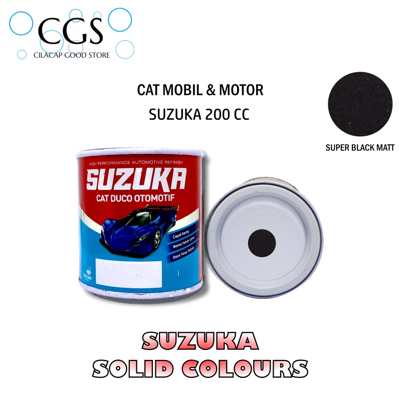 Cat Suzuka SUPER BLACK MATT S480M 200cc - cat motor hitam doff - cat mobil hitam doff - cat suzuka h