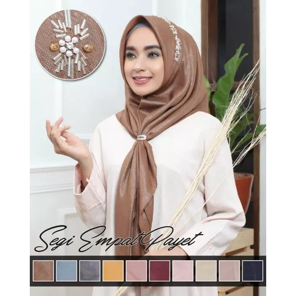 JILBAB SEGI EMPAT SHINAR PAYET MUTIARA / KERUDUNG PESTA SHINAR PAYET MUTIARA TERMURAH-3