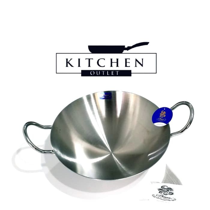 BIMA ASIAN WOK 32CM / 304 KUALI WAJAN STAINLESS