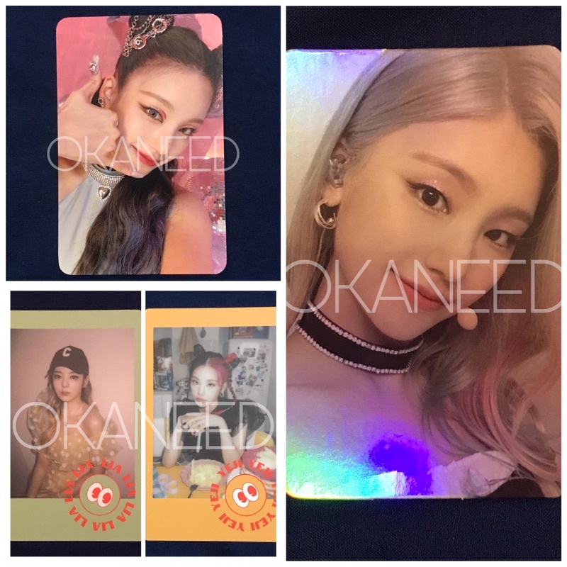 Official ITZY Yeji Lia Photocard/PC Not Shy Withfans holo & CIL/Crazy in Love Hello82, USA benefit