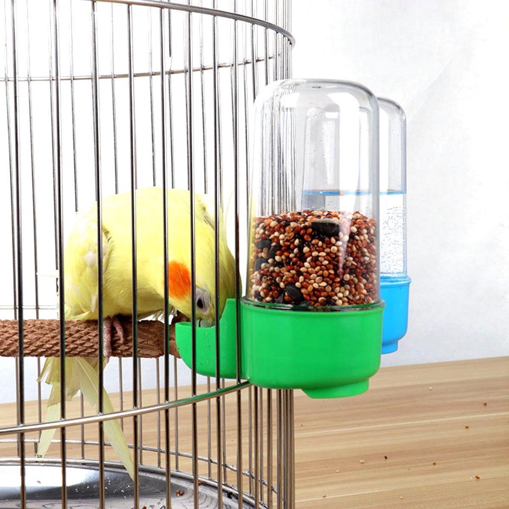 Nickolas1 Tempat Makan Burung Parkit Finch Cangkir Minum Hewan Kecil Hamster Aksesoris Kandang Otomatis