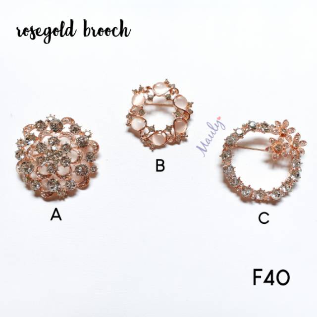 Bros korea Rosegold brooch