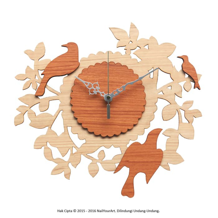 Jam Dinding Unik Artistik - Bird Nest I Wall Clock