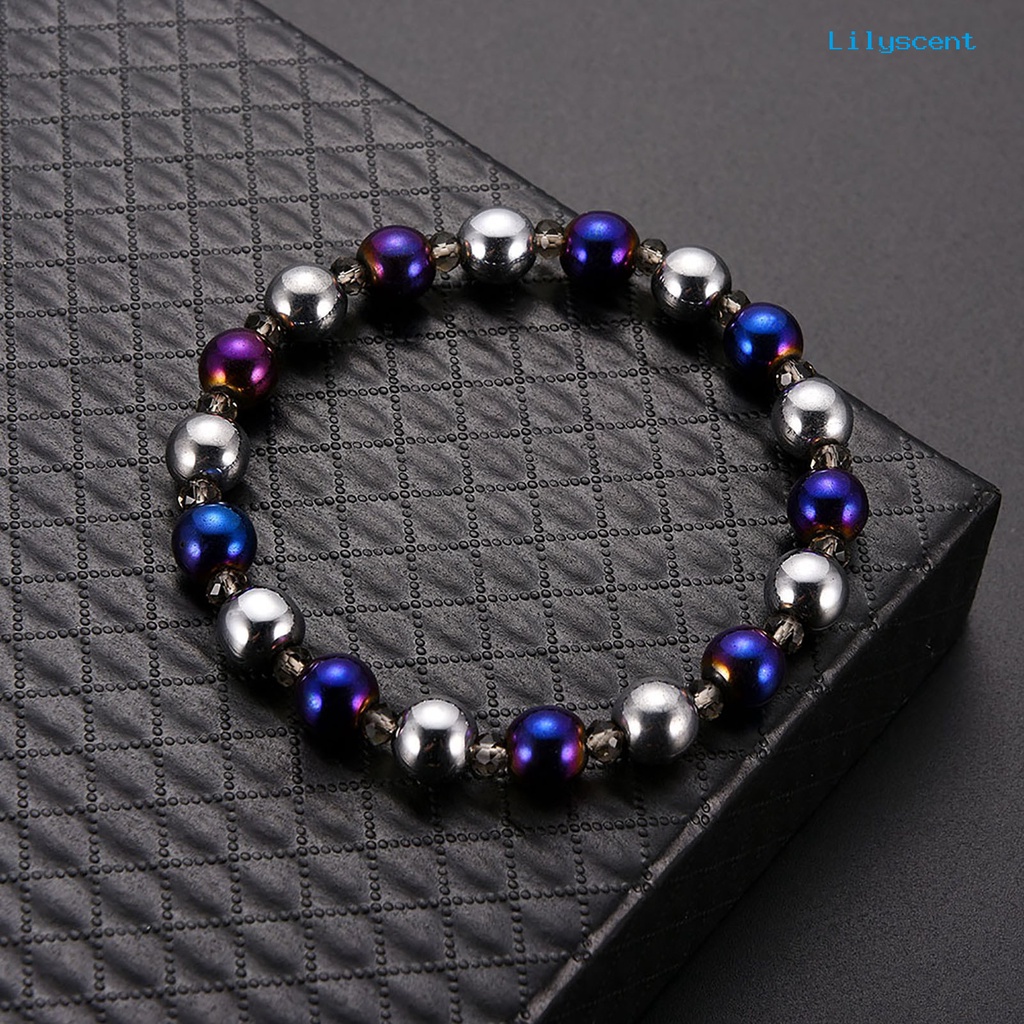 Gelang Manik-Manik Batu Hematite Magnet Dapat Berubah Warna Untuk Unisex