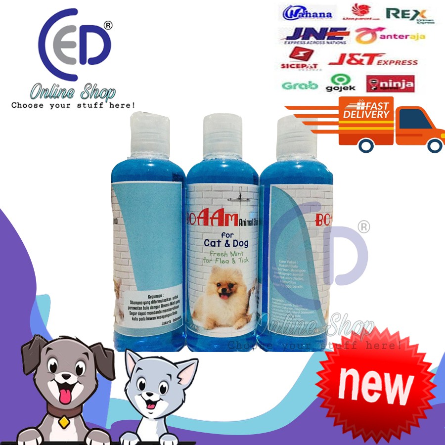 BOAAM SHAMPOO KUCING &amp; ANJING FRESH MINT FLEA &amp; TICK 250ML