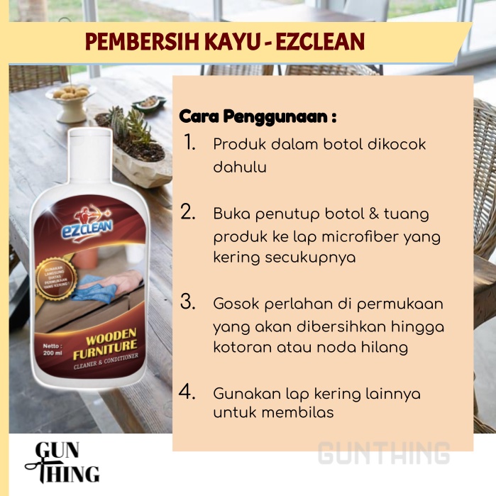 EZClean Pembersih KAYU 200ml / Furniture Kayu Serbaguna / Wood Cleaner