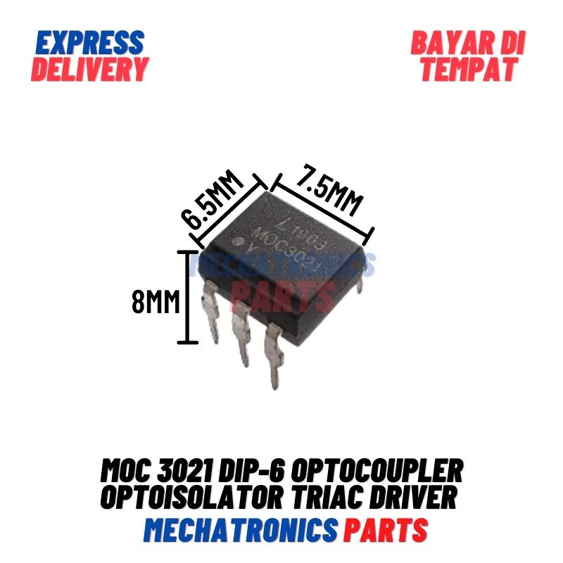 MOC3021 MOC 3021 DIP-6 OPTOCOUPLER OPTOISOLATOR TRIAC