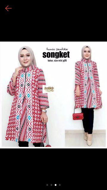 Tunic Asmat Tunic Santika Songket Tunik Batik Modern Batik Cantik / Seragaman Batik Kerja