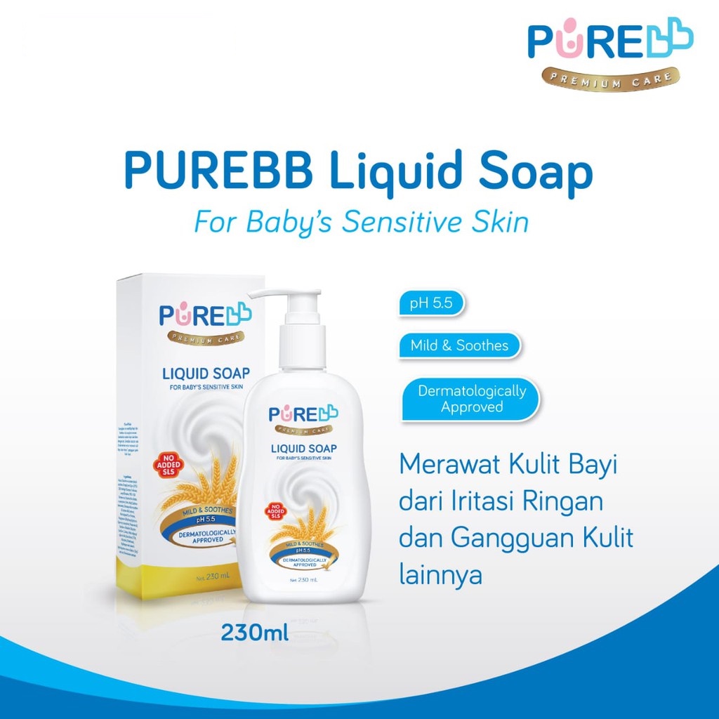 Pure BB Liquid Soap Sabun Bayi Kulit Sensitif - 230ml