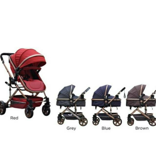 Stroller pliko arizona carycot gold desain