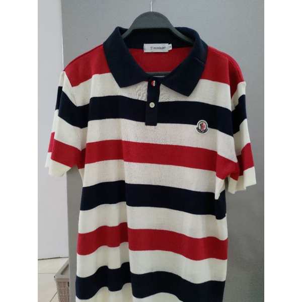 Kaos Polo Moncler Second Original 3 Tone