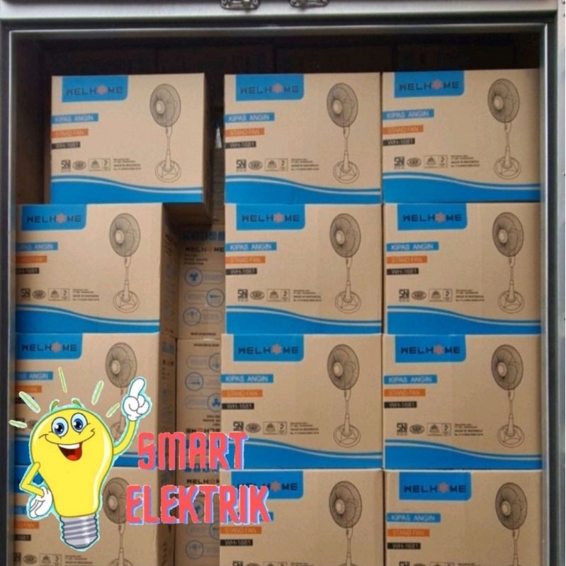 [ GRAB ONLY ] Kipas Angin Berdiri Stand Fan Wellhome type WH - 1681