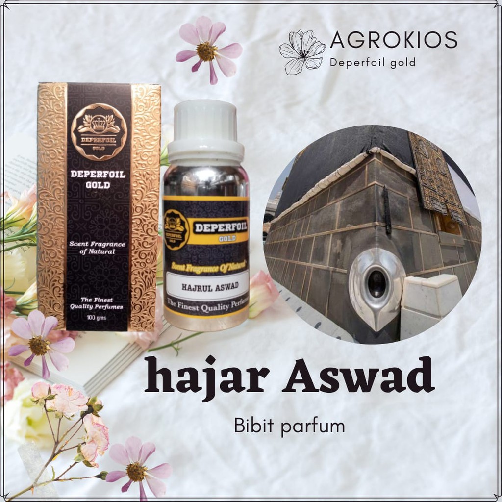 BIBIT PARFUME HAJAR ASWAD 100 ML KEMASAN SEGEL BY DEPERFOIL GOLD ORIGINAL