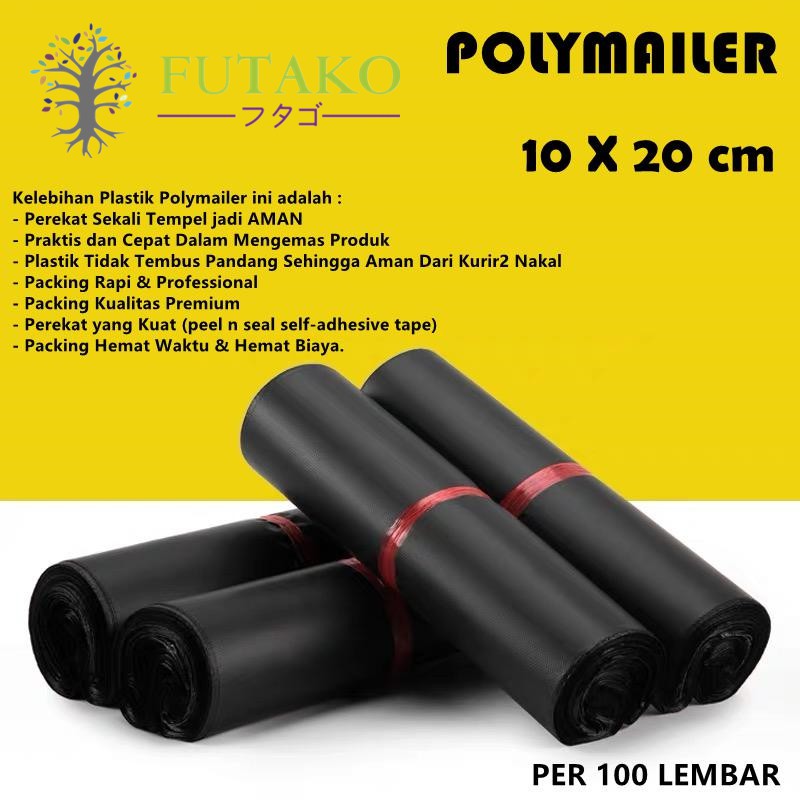 FUTAKO PLASTIK POLYMAILER 10x20 Kantong Packing Tebal Premium Online Shop
