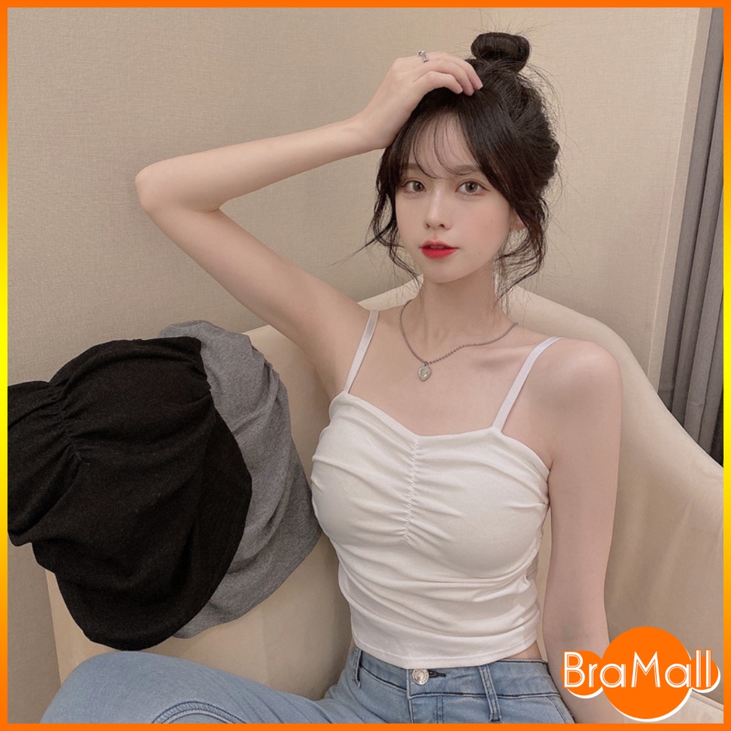 【 Bra Mall 】BM-225 Tanktop Kamisol Fashion Wanita Crop Top  Sexy Pakaian Dalam Wanita Tangtop