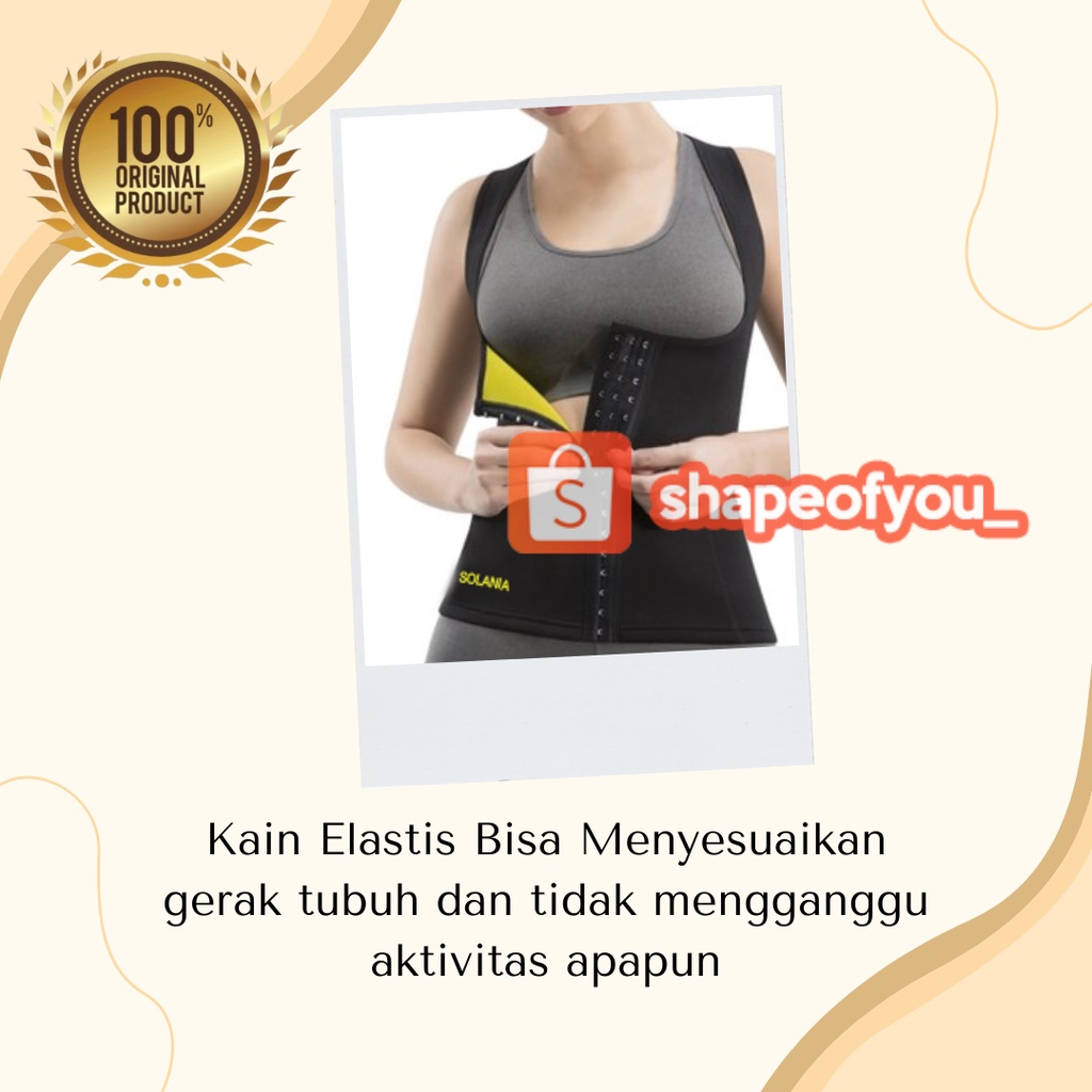 Korset Pelangsing Perut Melahirkan Setelah Cesar Pengecil Pembakar Lemak Perut Buncit Waist Cincher Solania Hotshaper