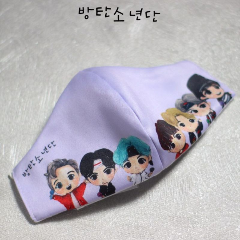 Masker BTS tiny tan (SIZE DEWASA)