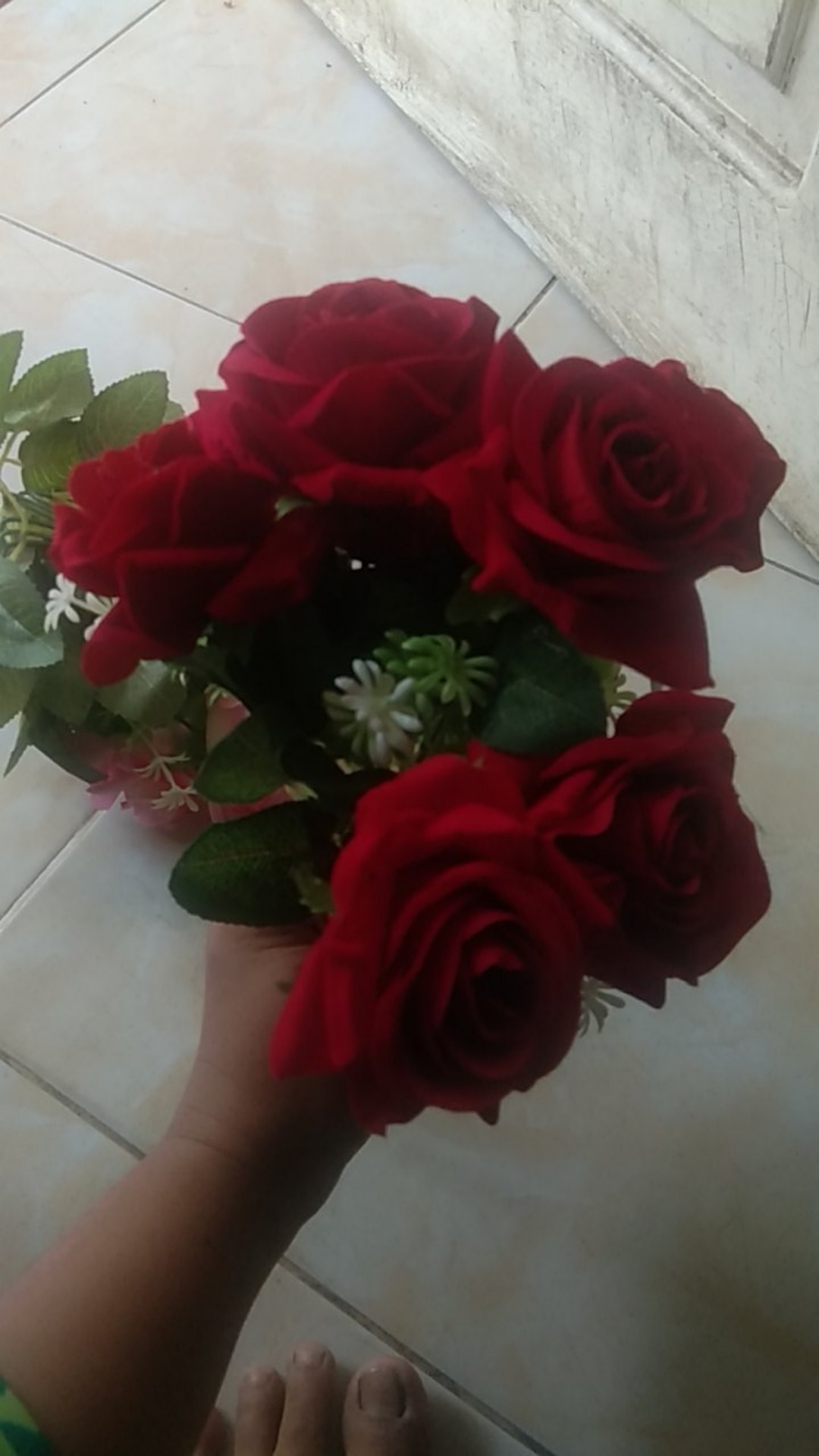 Bunga Plastik Rose/mawar Beludru/ Bunga Mawar Beludru