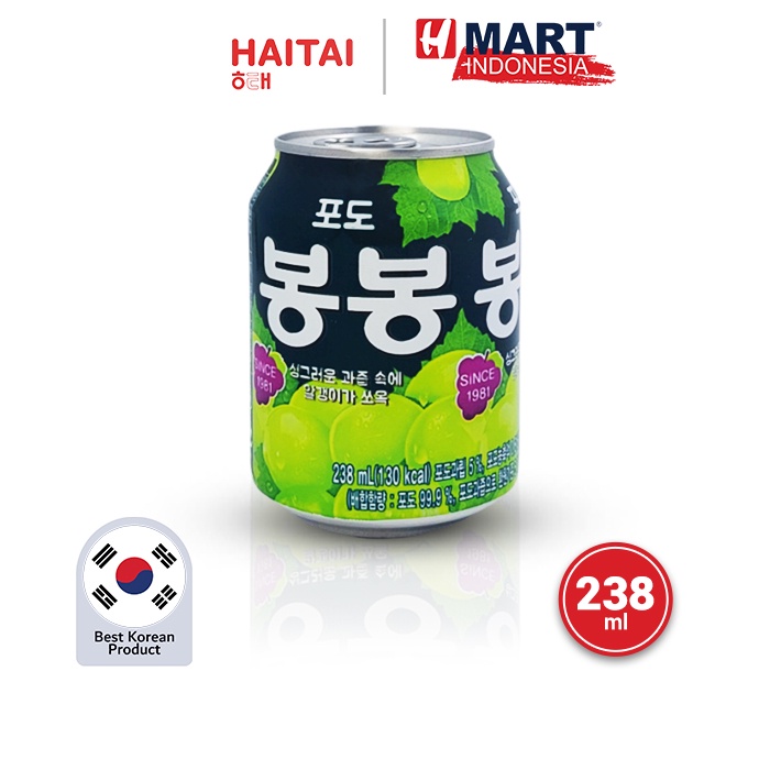 

HAITAI Grape Juice with Grape Sacs - Minuman Rasa Buah Anggur 238ml