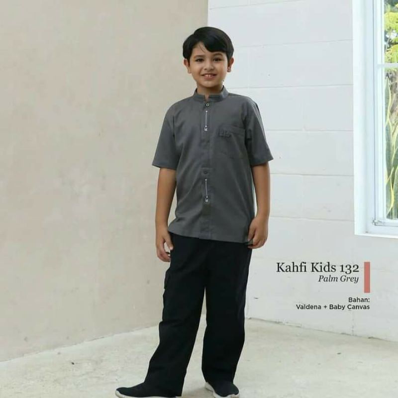 Kahfi Kids 132 Palm Grey / Koko Setelan Kekinian / Setelan New Arrival
