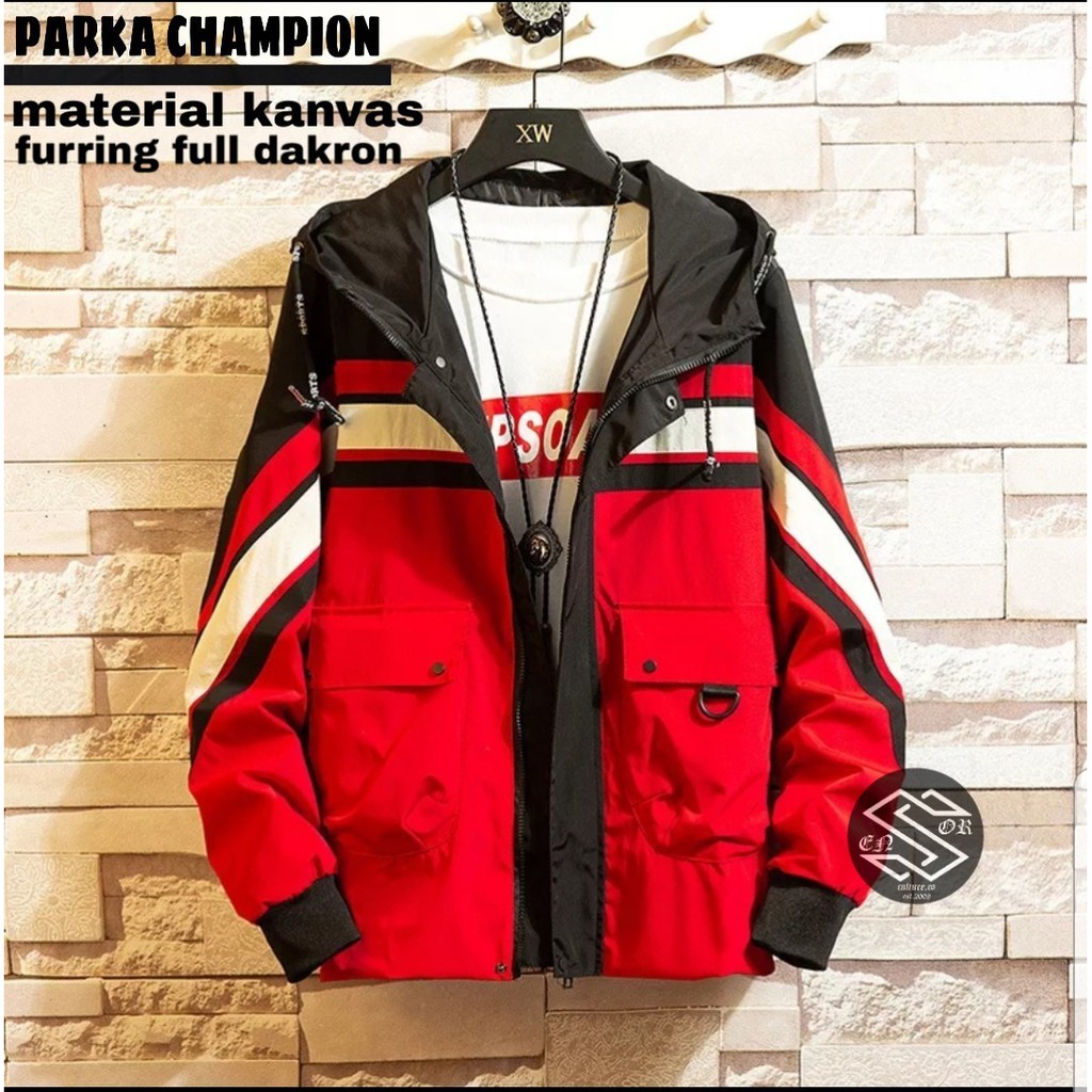 JAKET PARKA CHAMPION / JAKET GUNUNG ANTI ANGIN