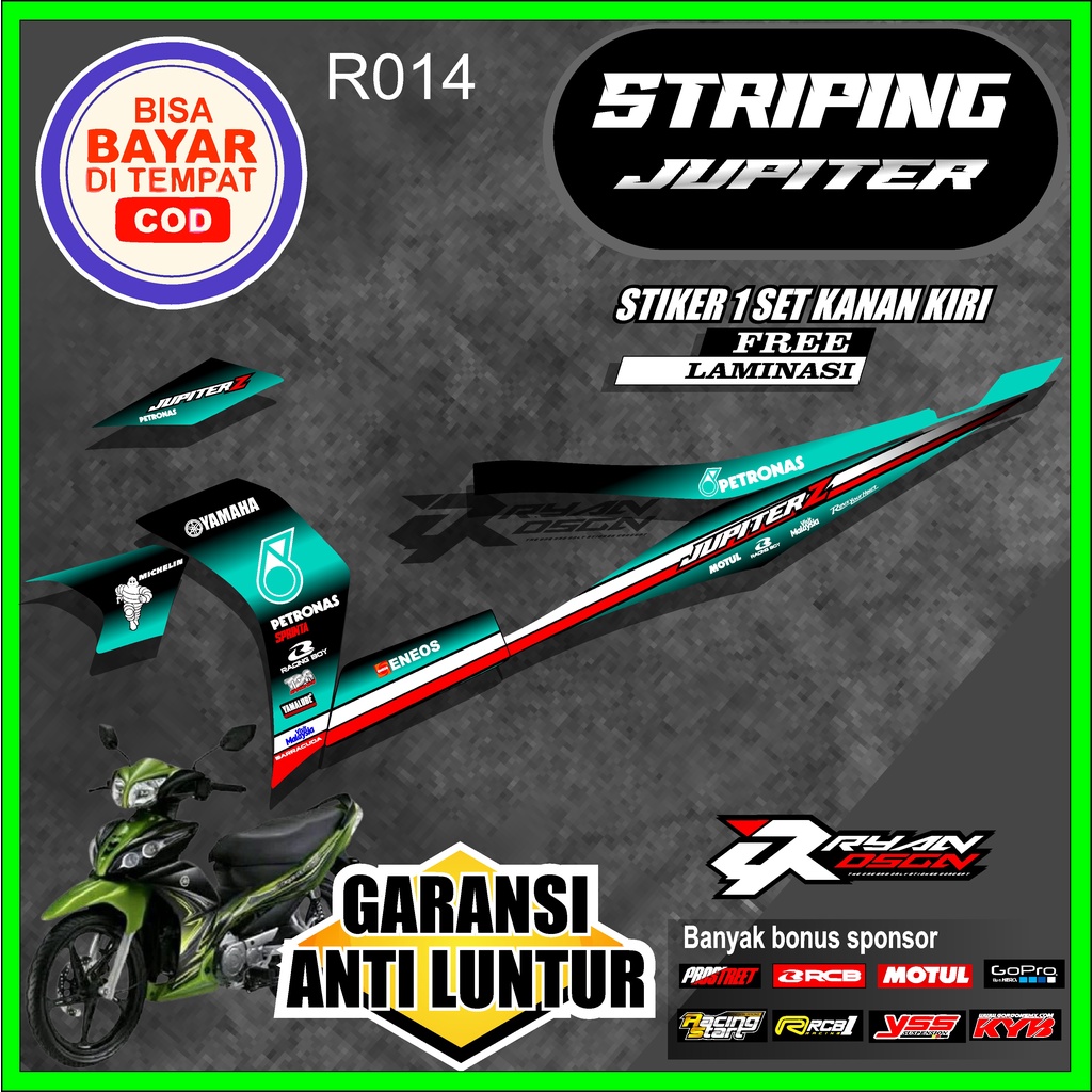 Sticker Striping JUPITER Z ROBOT - Striping Variasi Motor JUPITER Z ROBOT Motif petronas racing