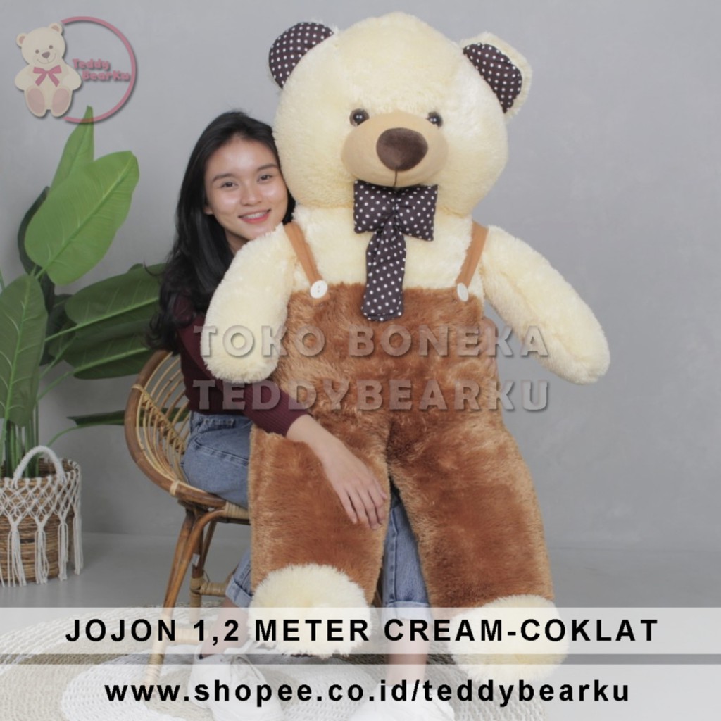 TEDDY BEAR SUPER JUMBO 1,2 METER POLKADOT JOJON LUCU SUPER LANGKA