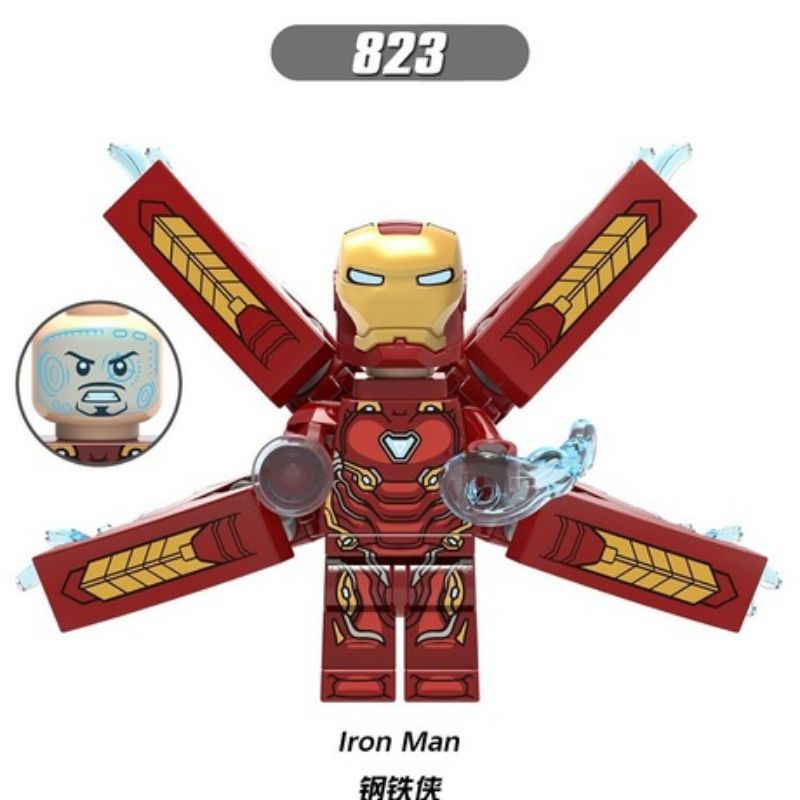 [BEST SELLER] Mainan Anak Lego Iron man Minifigure XH823 Ironman Minifigures Bricks Murah Marvel Ave