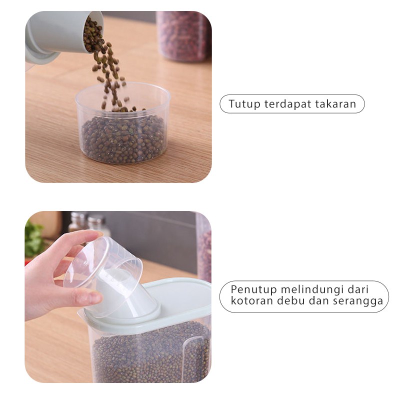 (SNAPCORNER)Toples Tempat Penyimpanan Makanan Kacang Beras Speghetti Serbaguna