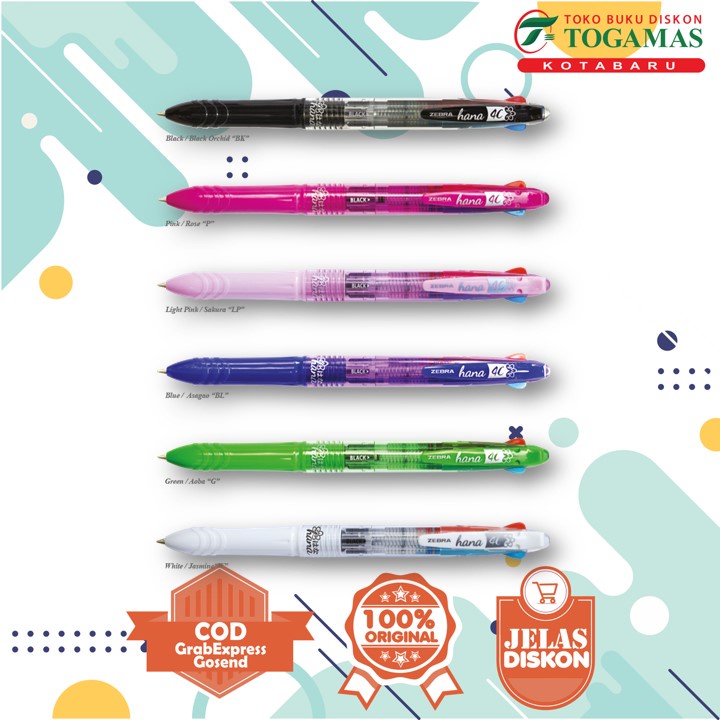 

Ballpen / Pulpen Zebra Hana 4C