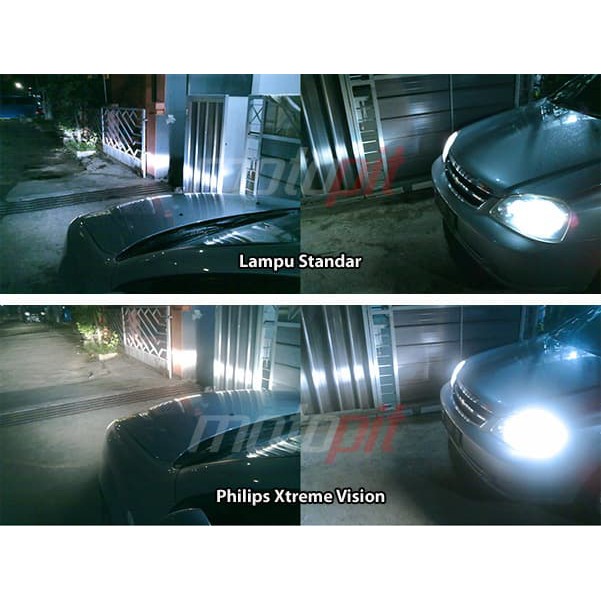 PHILIPS XTREME VISION HB4 100 LEBIH TERANG WATT PANAS STANDAR