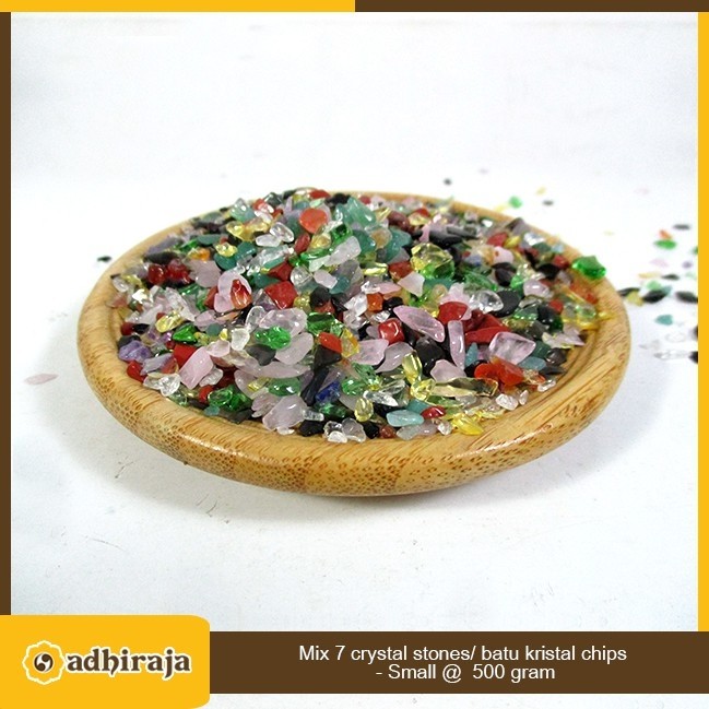 Batu Kristal Mix 7 Kepingan Precious Stone Chips Small 500gr