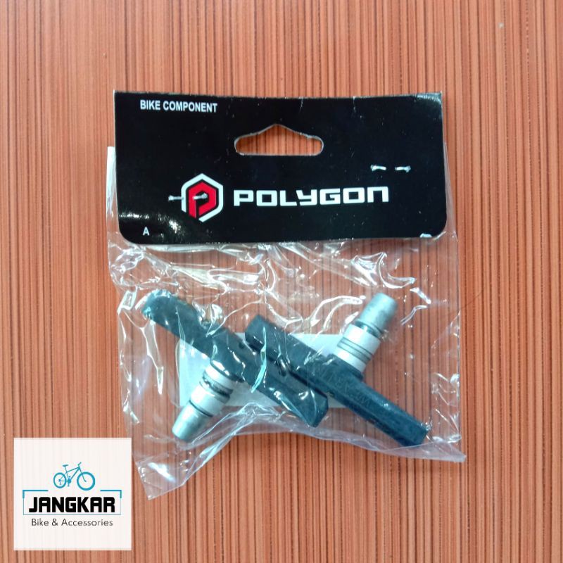 KARET KAMPAS REM V BRAKE SEPEDA GUNUNG MTB LIPAT MINION POLYGON BRAKE SHOE