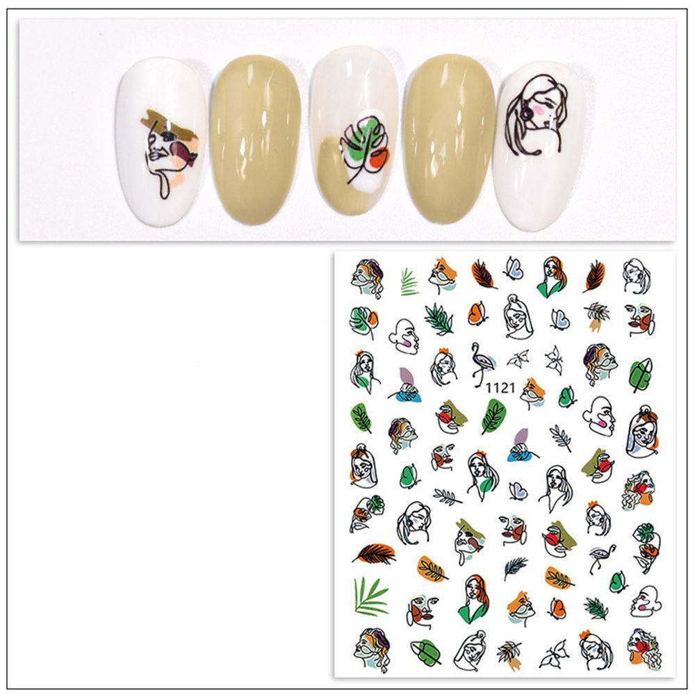 MXBEAUTY Stiker Kuku Wanita Fashion Salon Kuku Perekat Diri Decal Nail Sliders Manicuring Sticker